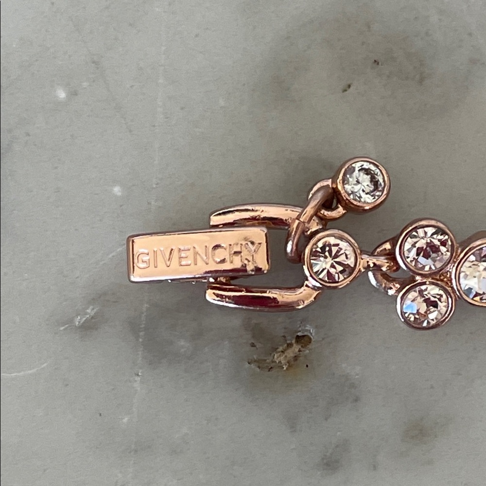 GIVENCHY Rose Gold Tennis Bracelet with Clear Crystals - Picture 10 of 16